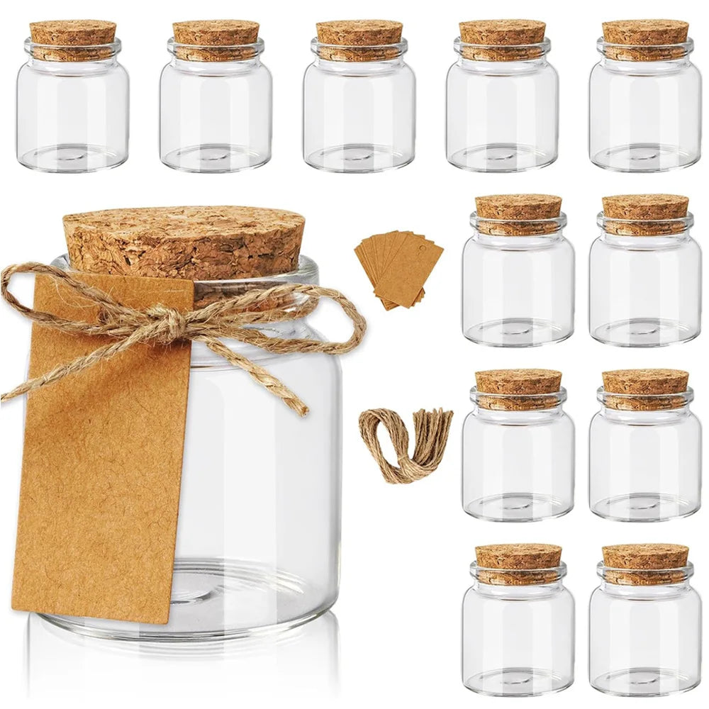 Frascos de Vidro Mini com Rolha — 50 ml (Kit para Lembranças)