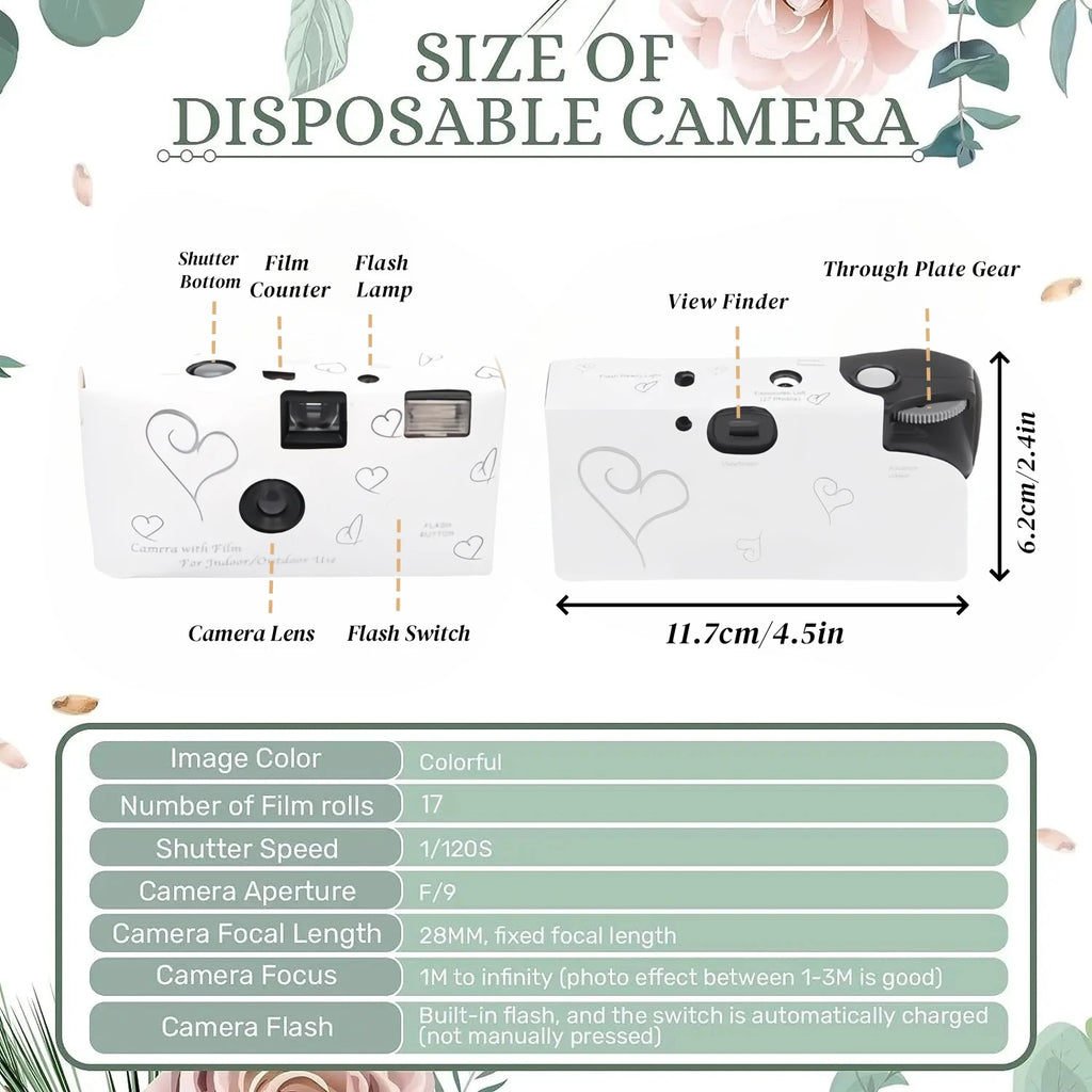 Câmara Descartável para Casamentos – Filme 35 mm com Flash