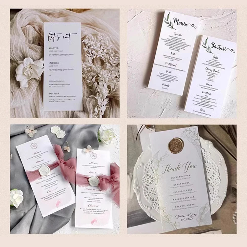 Cartões de Mesa Personalizados para Casamento