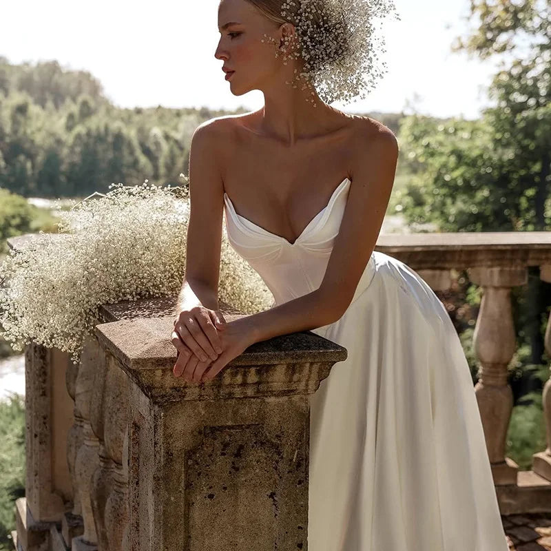 Vestido de Noiva Elegante A-Line 2025