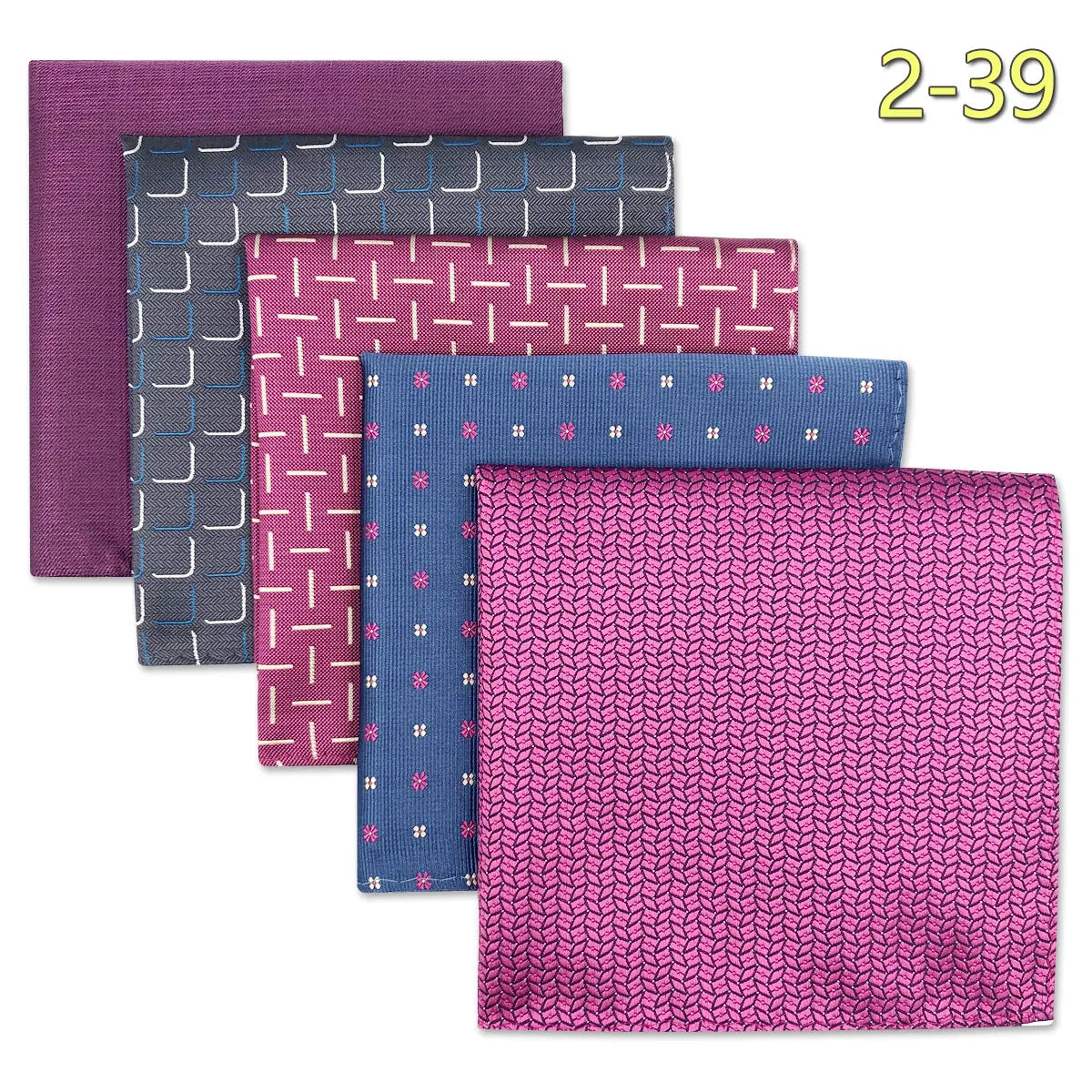 Conjunto de 5 Lenços de Bolso para Homem