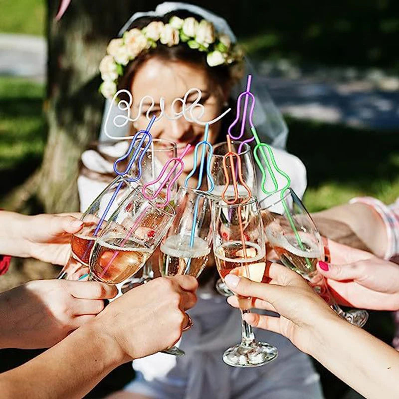 Palhinhas "Team Bride" para Despedida de Solteira – Pack de 5