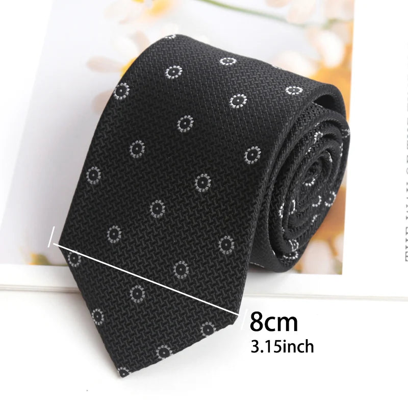 Gravata Masculina Jacquard 8 cm