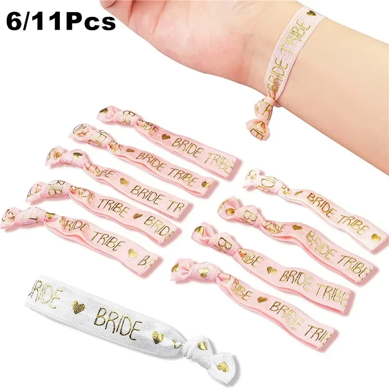 Pulseiras "Team Bride" – Conjunto para Despedida de Solteira (6 ou 11 Peças)