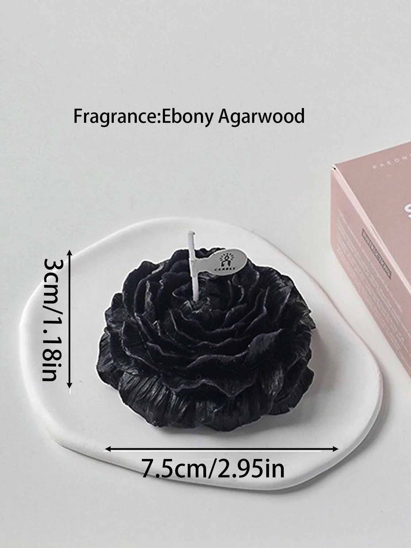 Vela Aromática 3D em Forma de Peónia para Decoração e Lembranças