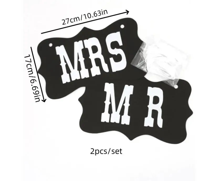 Acessórios de Papel MR & MRS para Fotografias – Conjunto de 2 Peças
