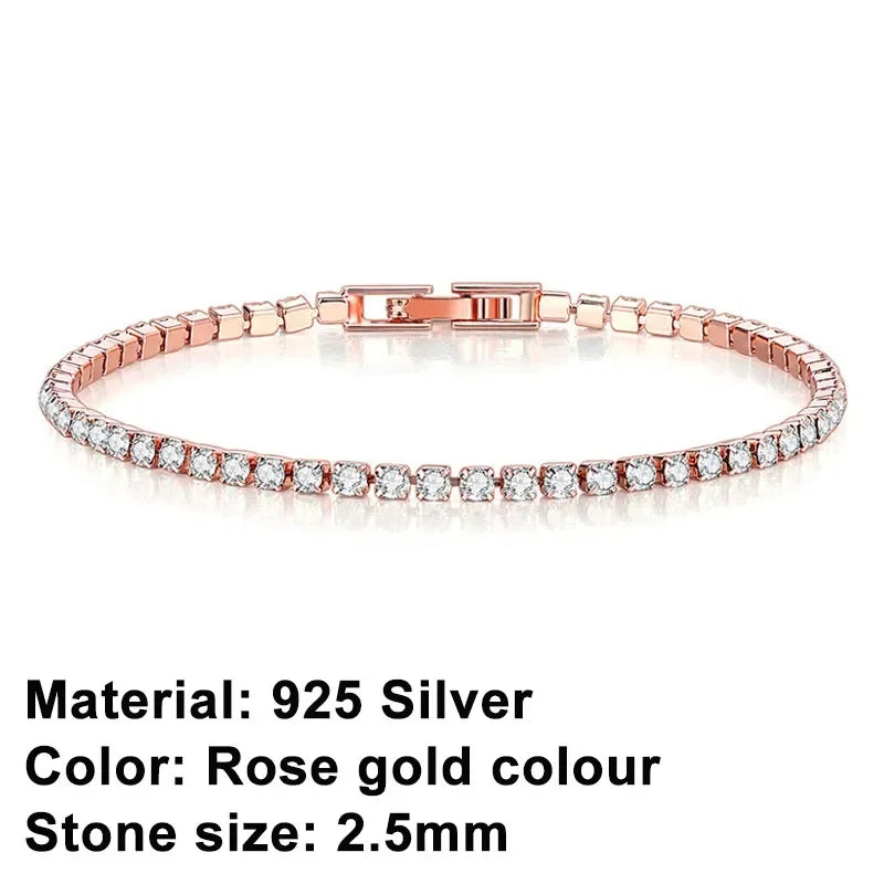 Pulseira em Prata de Lei 925 com Zircónia