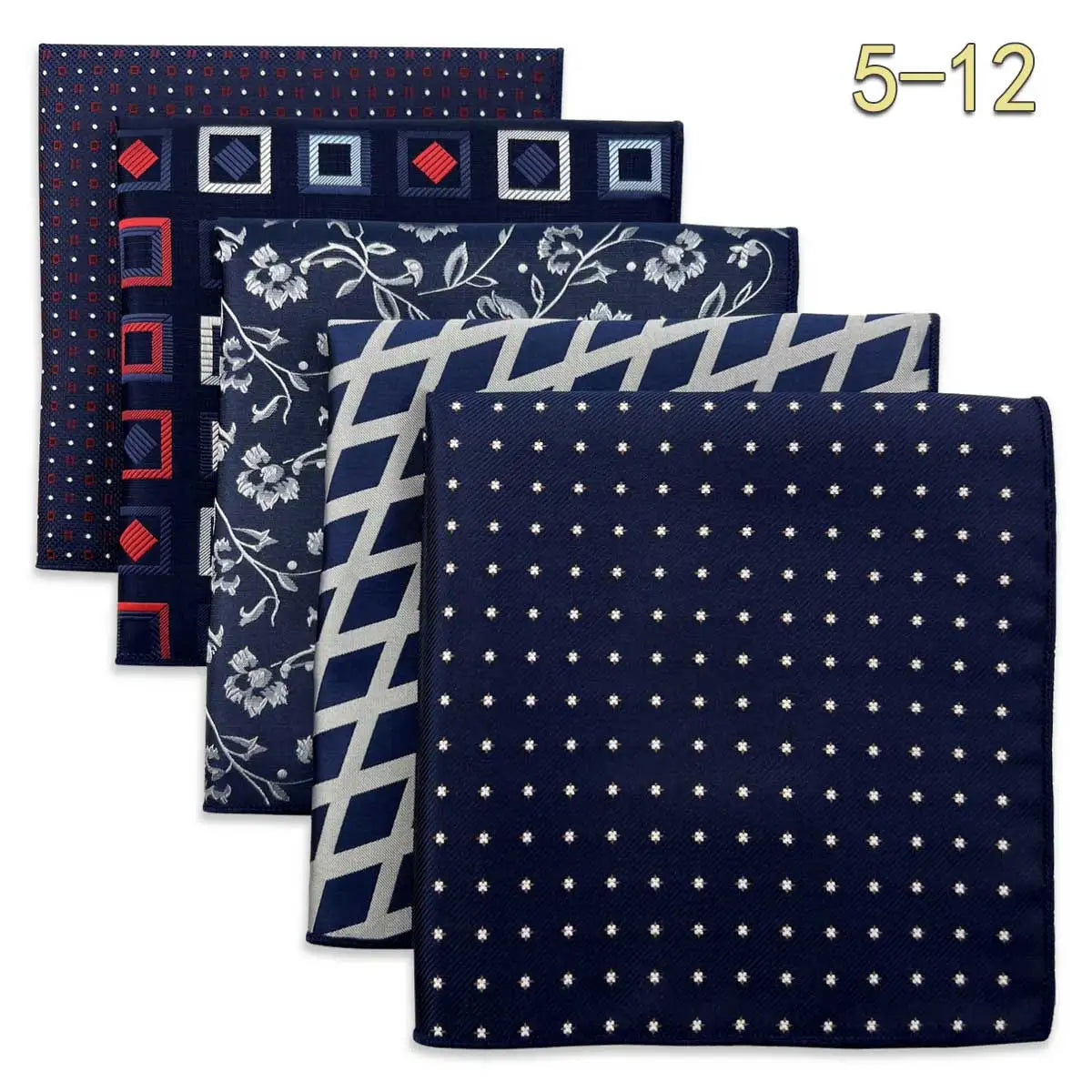 Conjunto de 5 Lenços de Bolso para Homem