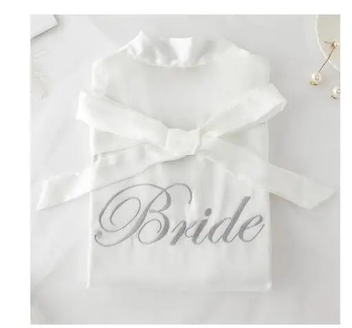 Robe de Cetim para Noiva com Bordado