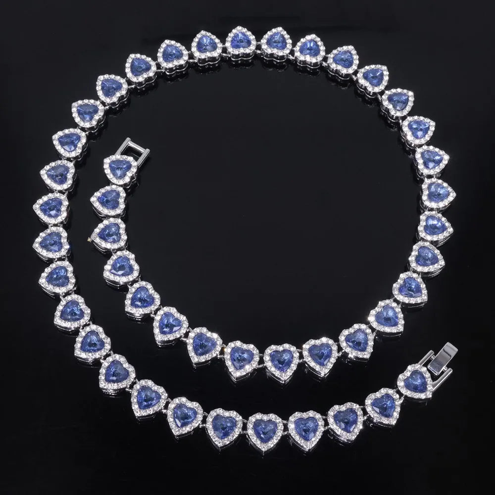 Conjunto Tennis com Zircónias e Coração