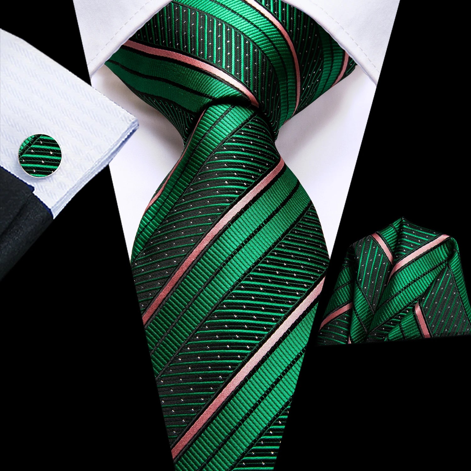 Conjunto Premium de Gravata Verde para Homem