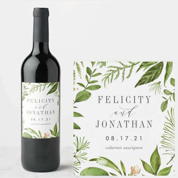 Etiquetas Personalizadas para Garrafas de Vinho — Kit com 30 Unidades