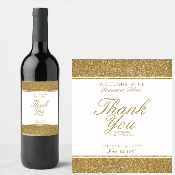 Etiquetas Personalizadas para Garrafas de Vinho — Kit com 30 Unidades