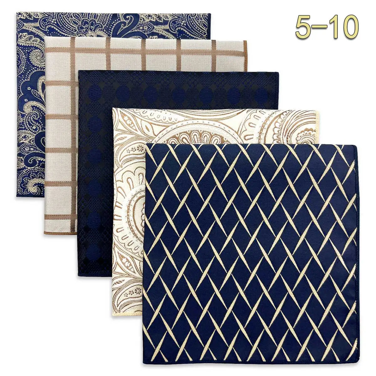 Conjunto de 5 Lenços de Bolso para Homem