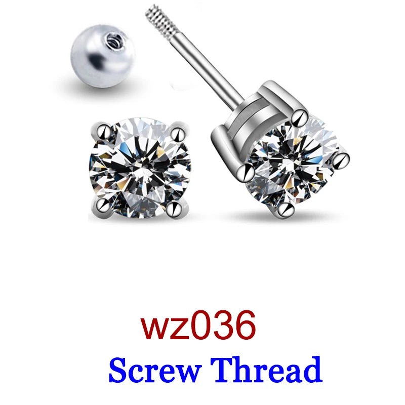 Brincos Moissanite Premium em Prata de Lei 925