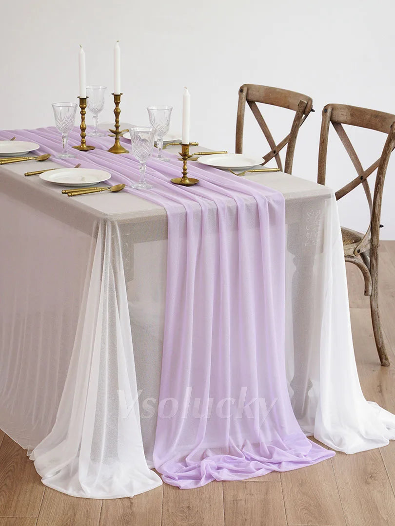 Caminho de Mesa em Gaze Luxuosa – Decoração para Casamentos e Eventos