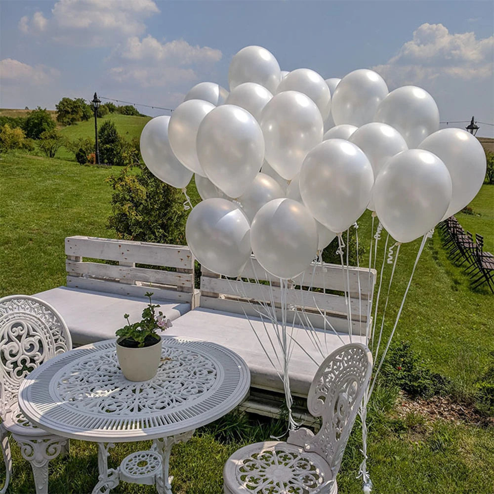 Balões Pérola Branco Leite – 13 cm, 25 cm e 30 cm | Decoração para Casamentos e Festas