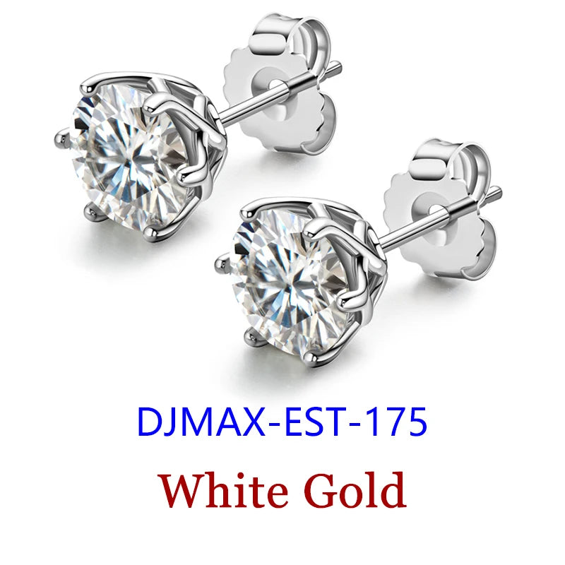 Brincos Moissanite Premium em Prata de Lei 925