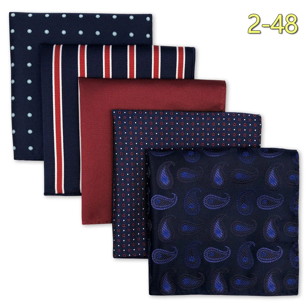 Conjunto de 5 Lenços de Bolso para Homem