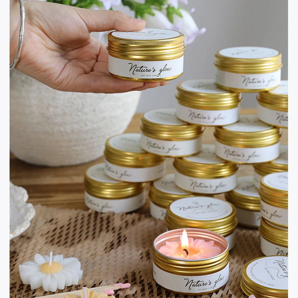 Mini Vela Margarida – Lembrança Elegante de Casamento Nupcya