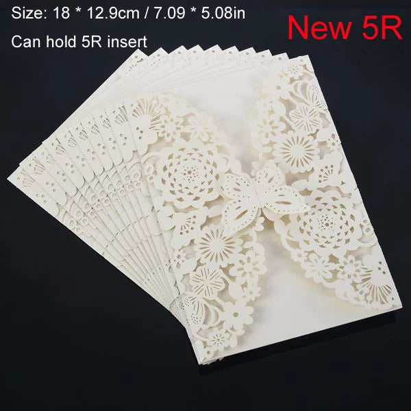 Convites de Casamento Borboleta 3D Laser Cut – Pack de 10 | Elegância que Encanta