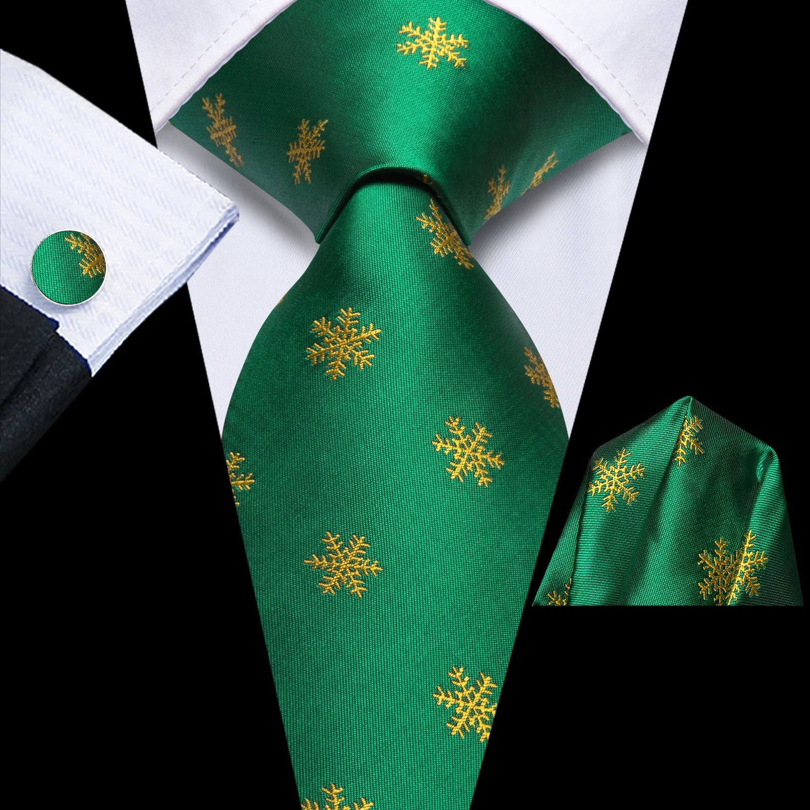 Conjunto Premium de Gravata Verde para Homem