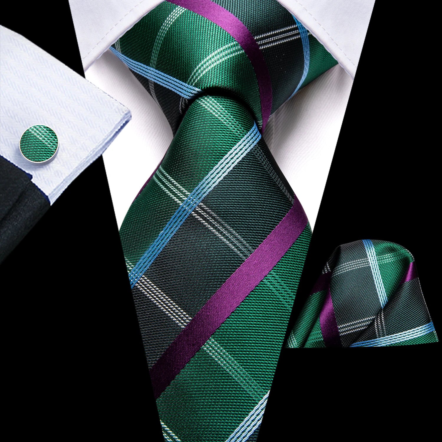 Conjunto Premium de Gravata Verde para Homem