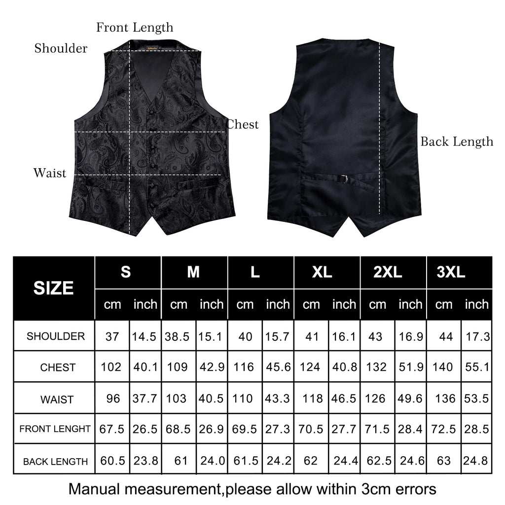 Conjunto Formal Masculino Preto Paisley