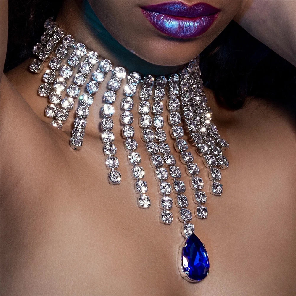Colar Choker de Cristais para Noiva