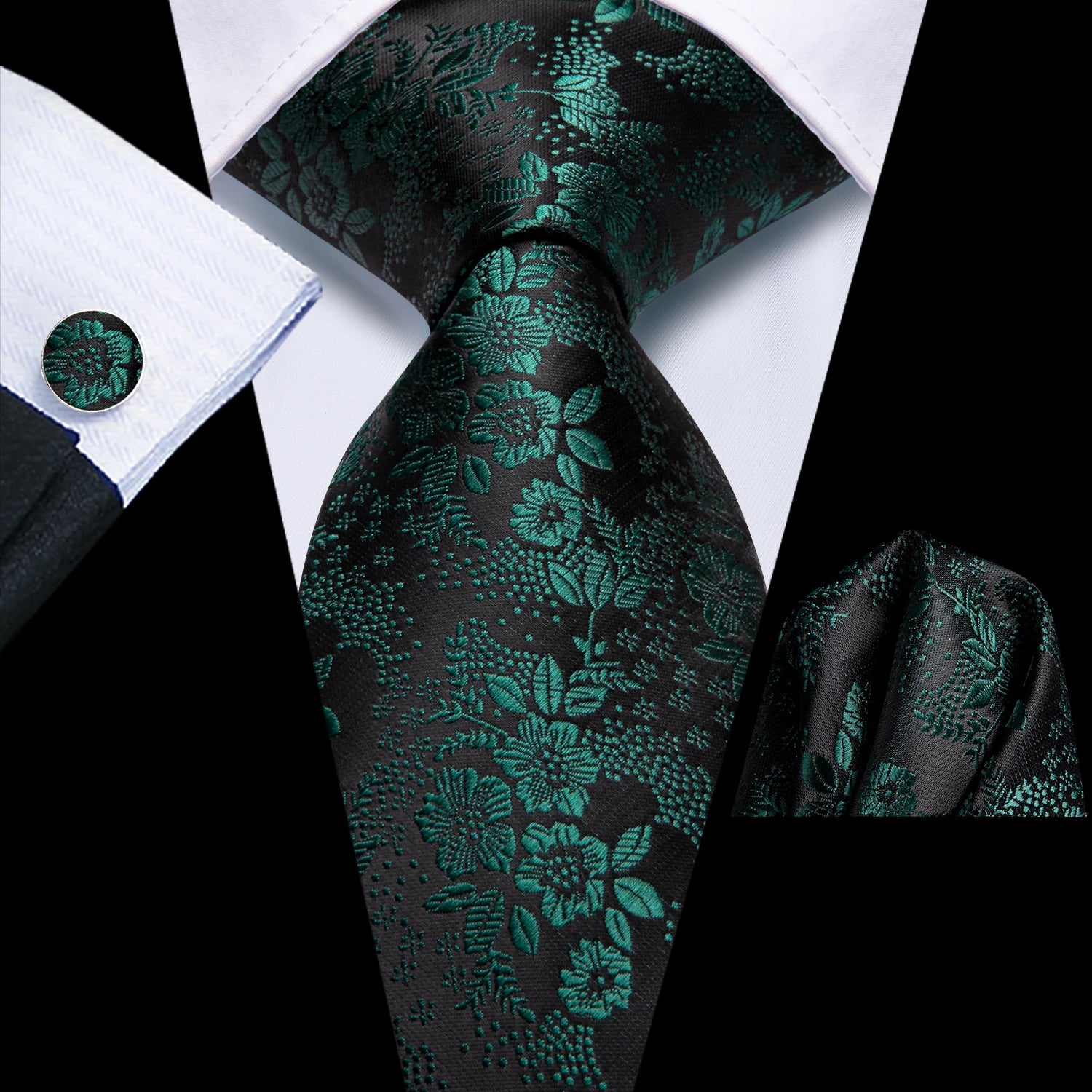 Conjunto Premium de Gravata Verde para Homem