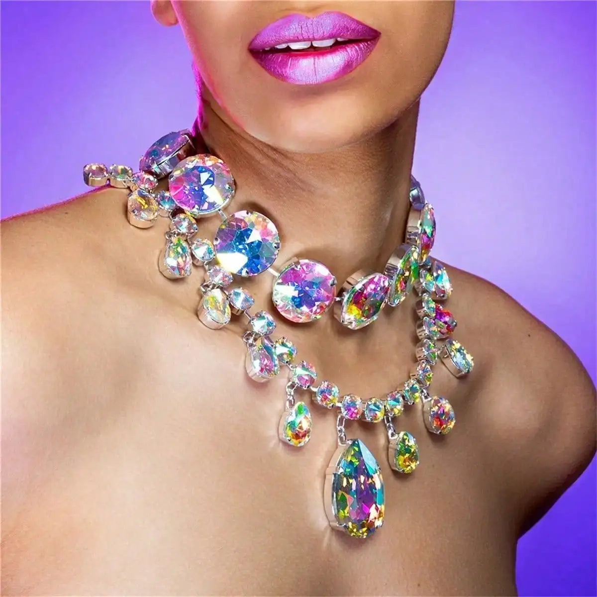 Colar Choker de Cristais para Noiva