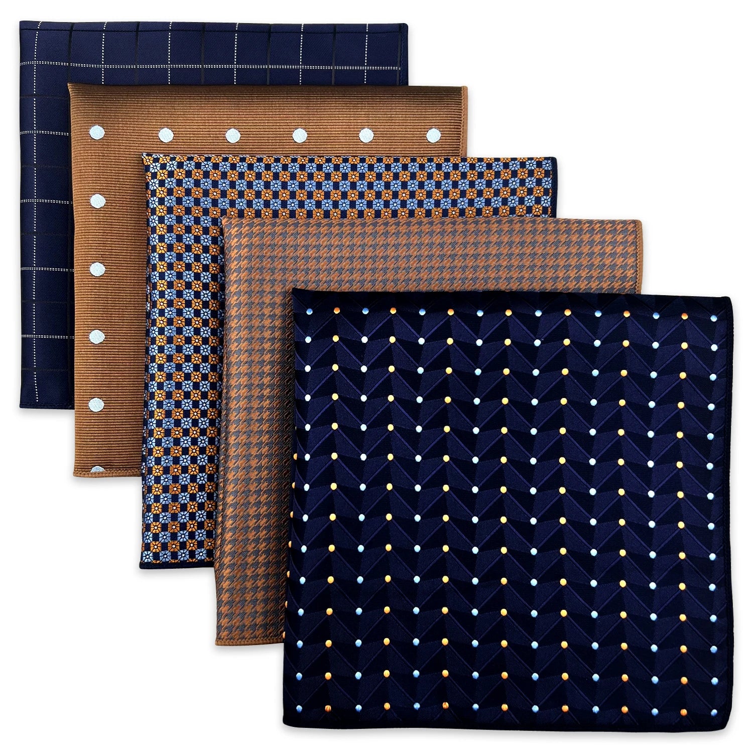 Conjunto de 5 Lenços de Bolso para Homem