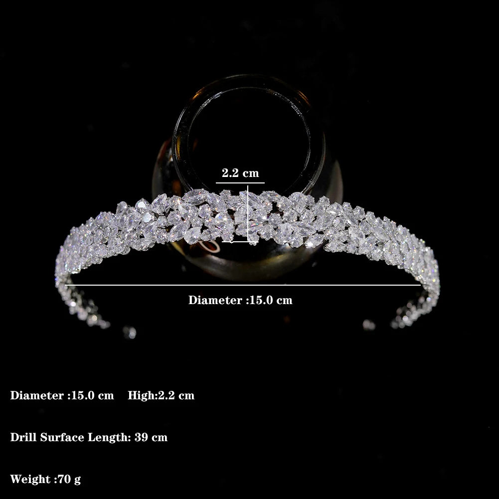 Tiara de Noiva Luxo com Zircónias
