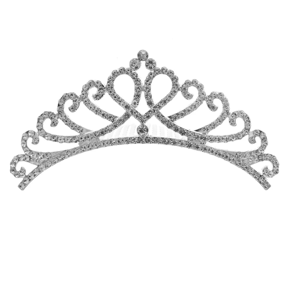 Conjunto de Tiaras em Cristal Prateado