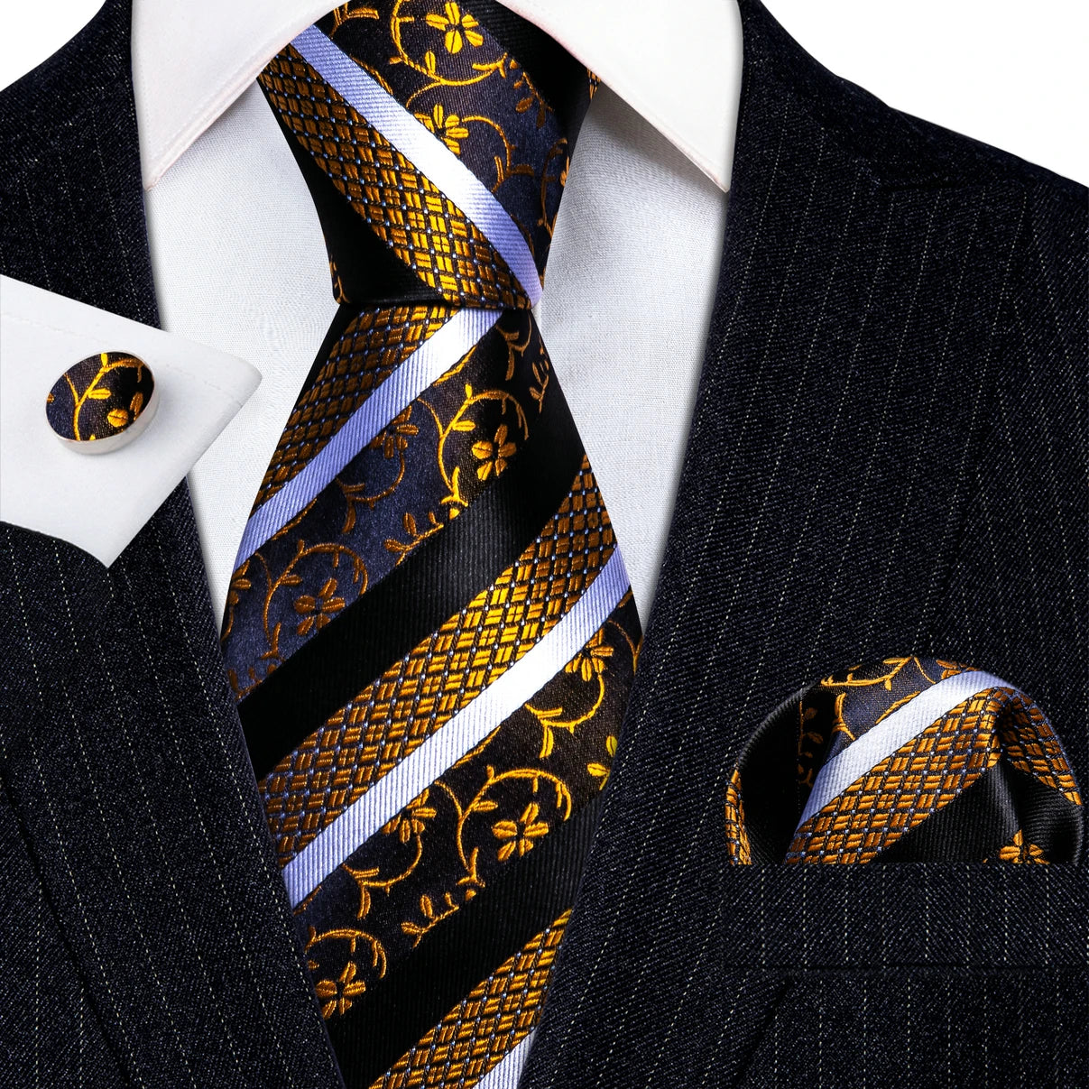 Conjunto de Gravata Jacquard Premium
