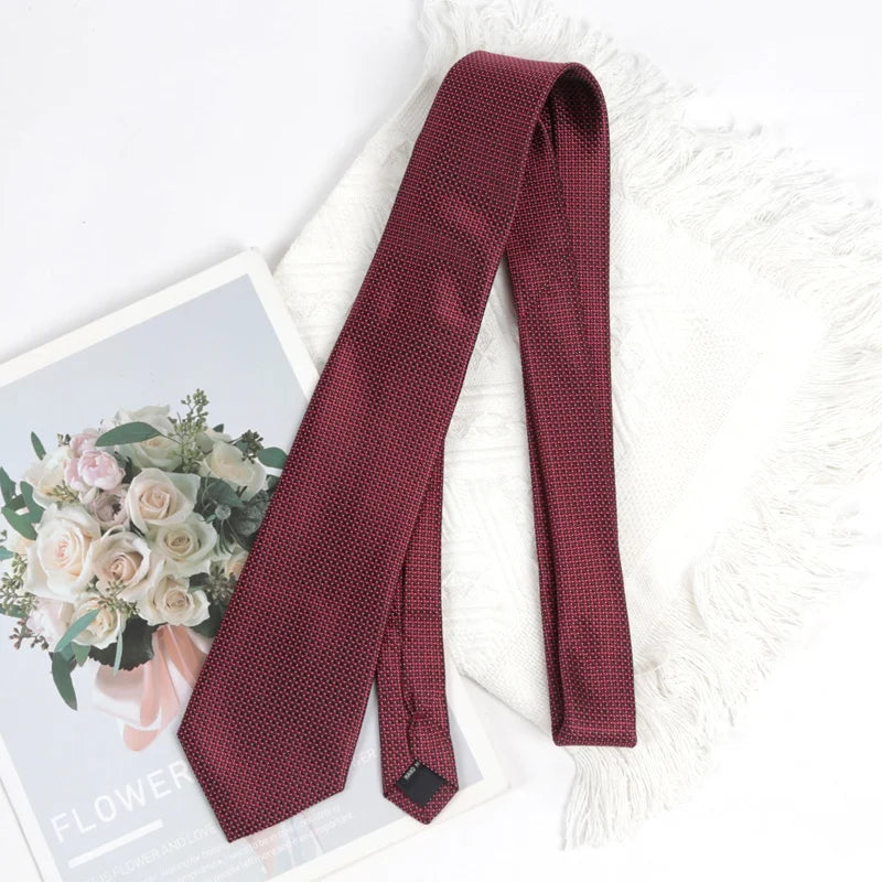 Gravata Jacquard Premium Bordeaux
