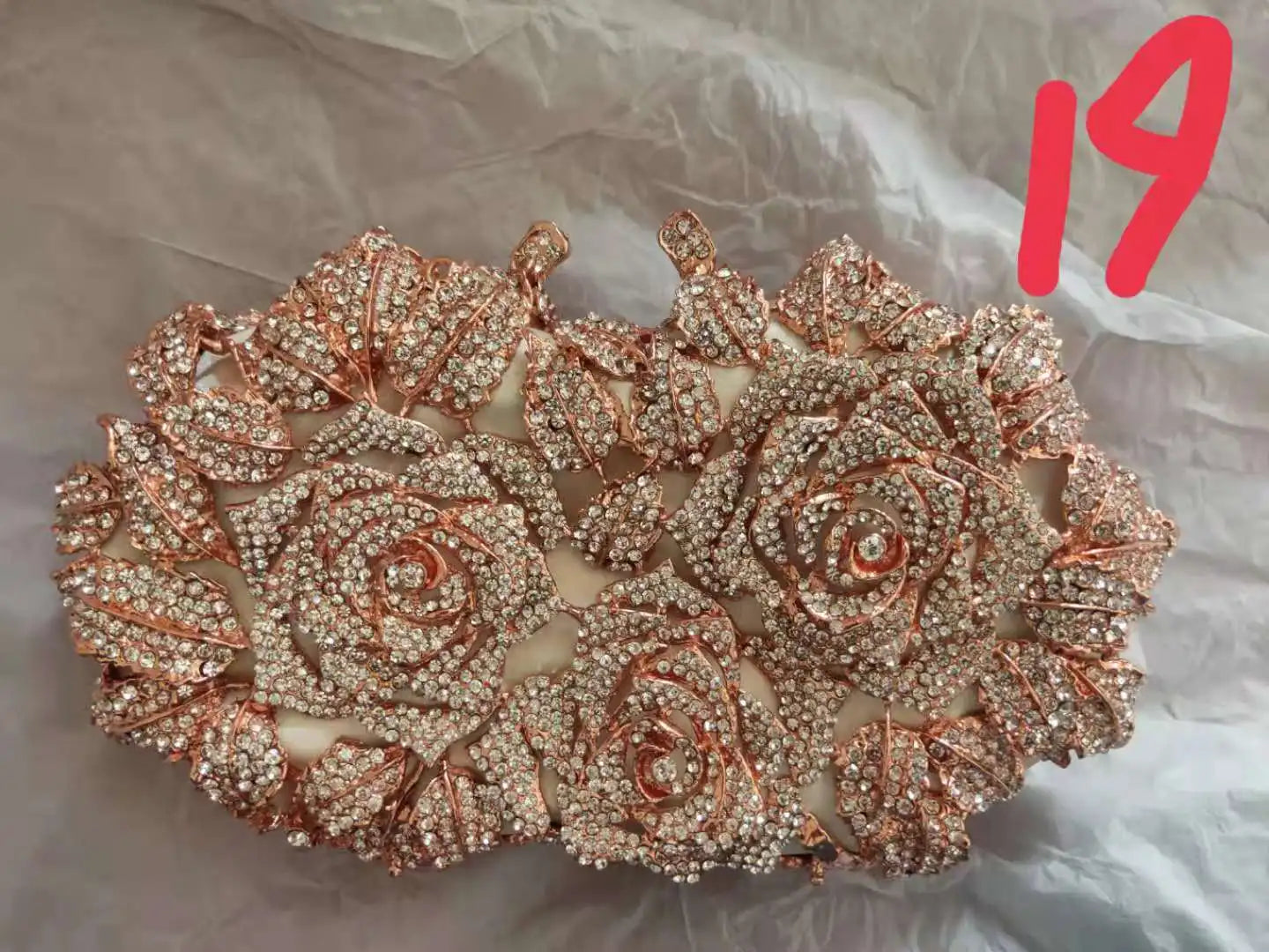 Clutch Luxo Rosa em Cristais
