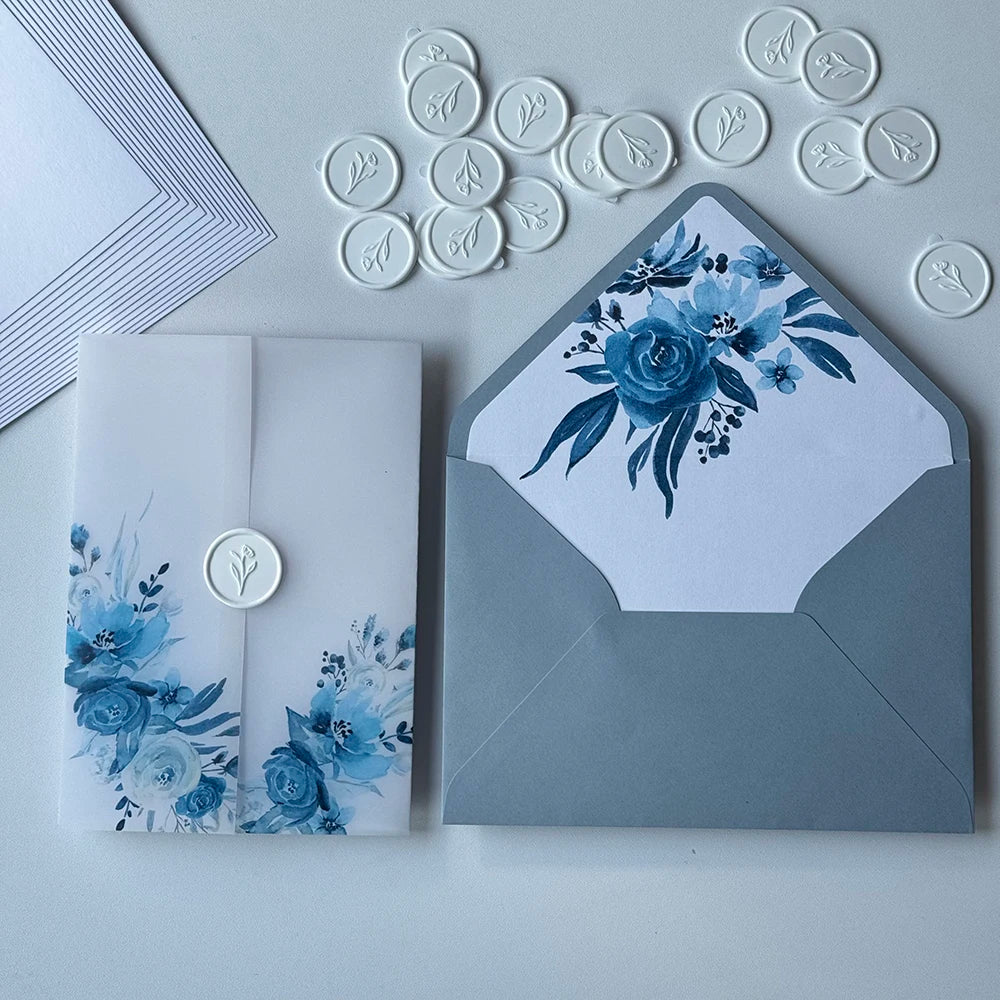 Conjunto de Convites Florais Premium – Pack de 10