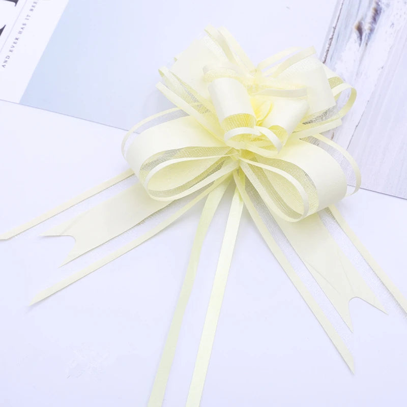 Laços Brancos para Carro de Casamento – Pack de 10 ou 20 Unidades