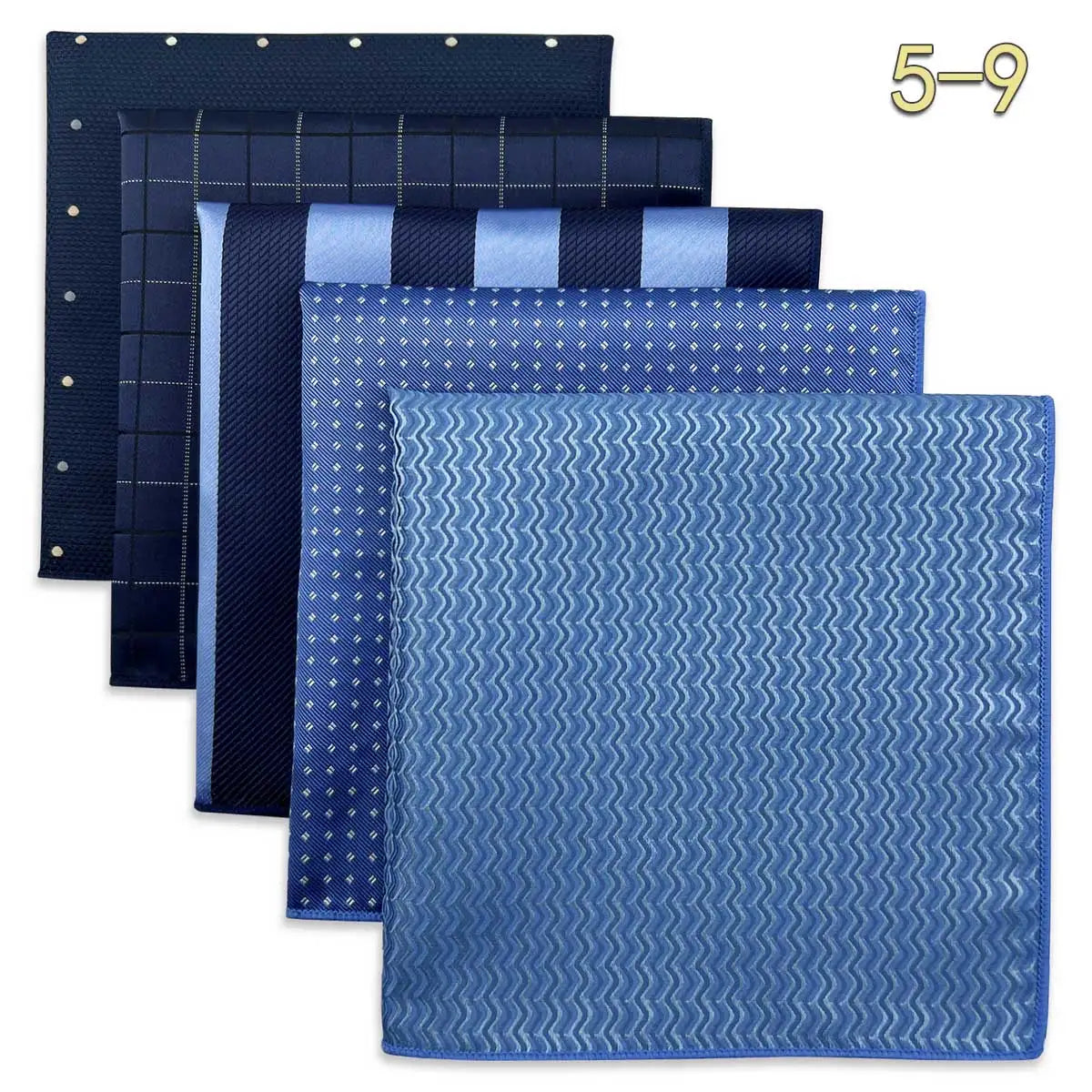 Conjunto de 5 Lenços de Bolso para Homem