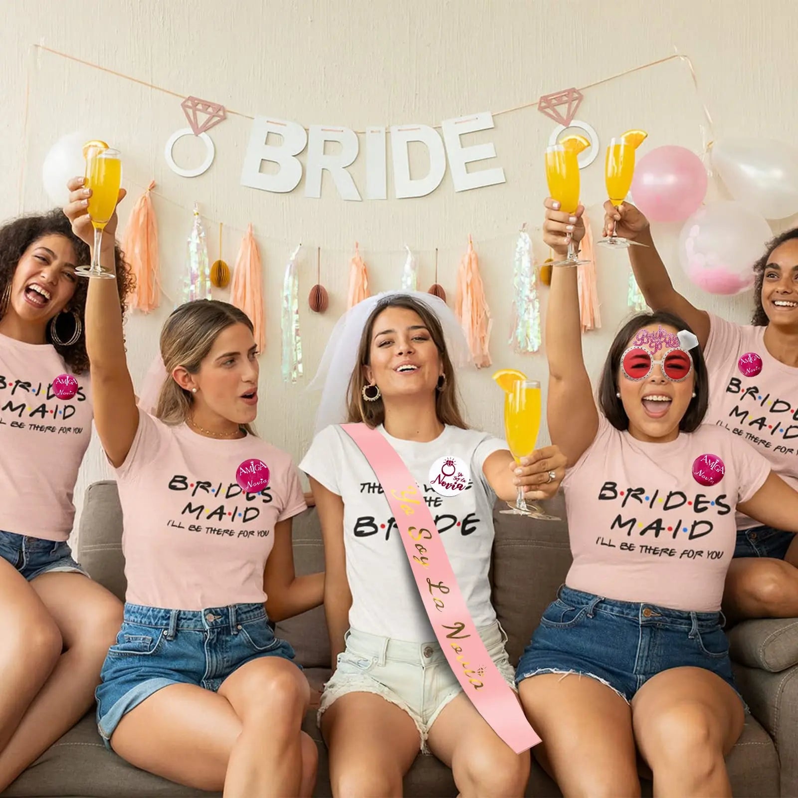 Kit Bride to Be 13 Peças – Acessórios para Despedida de Solteira