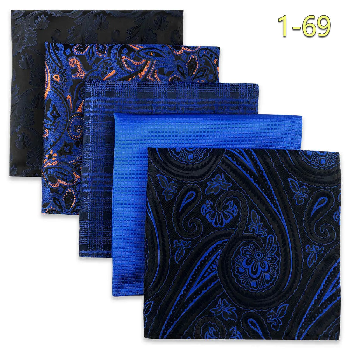 Conjunto de 5 Lenços de Bolso para Homem