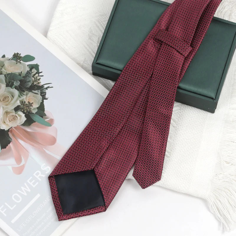 Gravata Jacquard Premium Bordeaux
