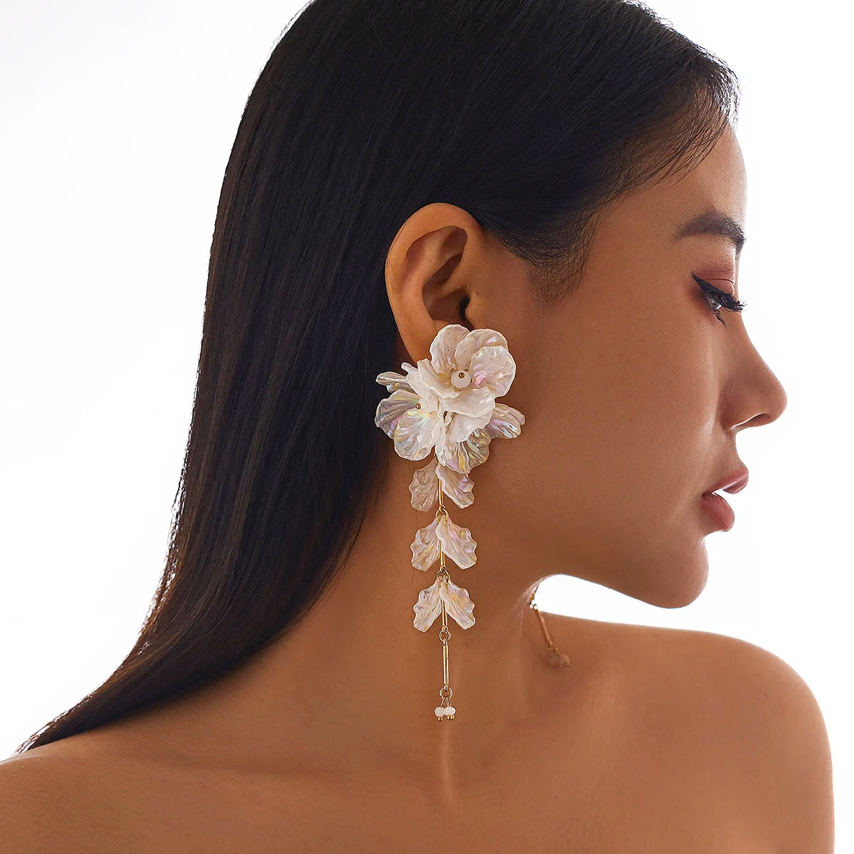Conjunto de Colar e Brincos Boho Floral