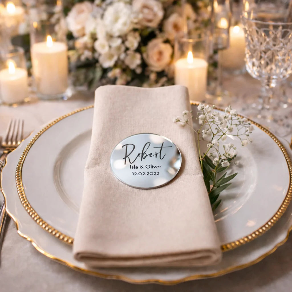 Marcadores de Lugar Personalizados para Casamento