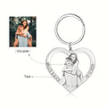 Porta-Chaves Personalizado em Aço Inoxidável com Coração