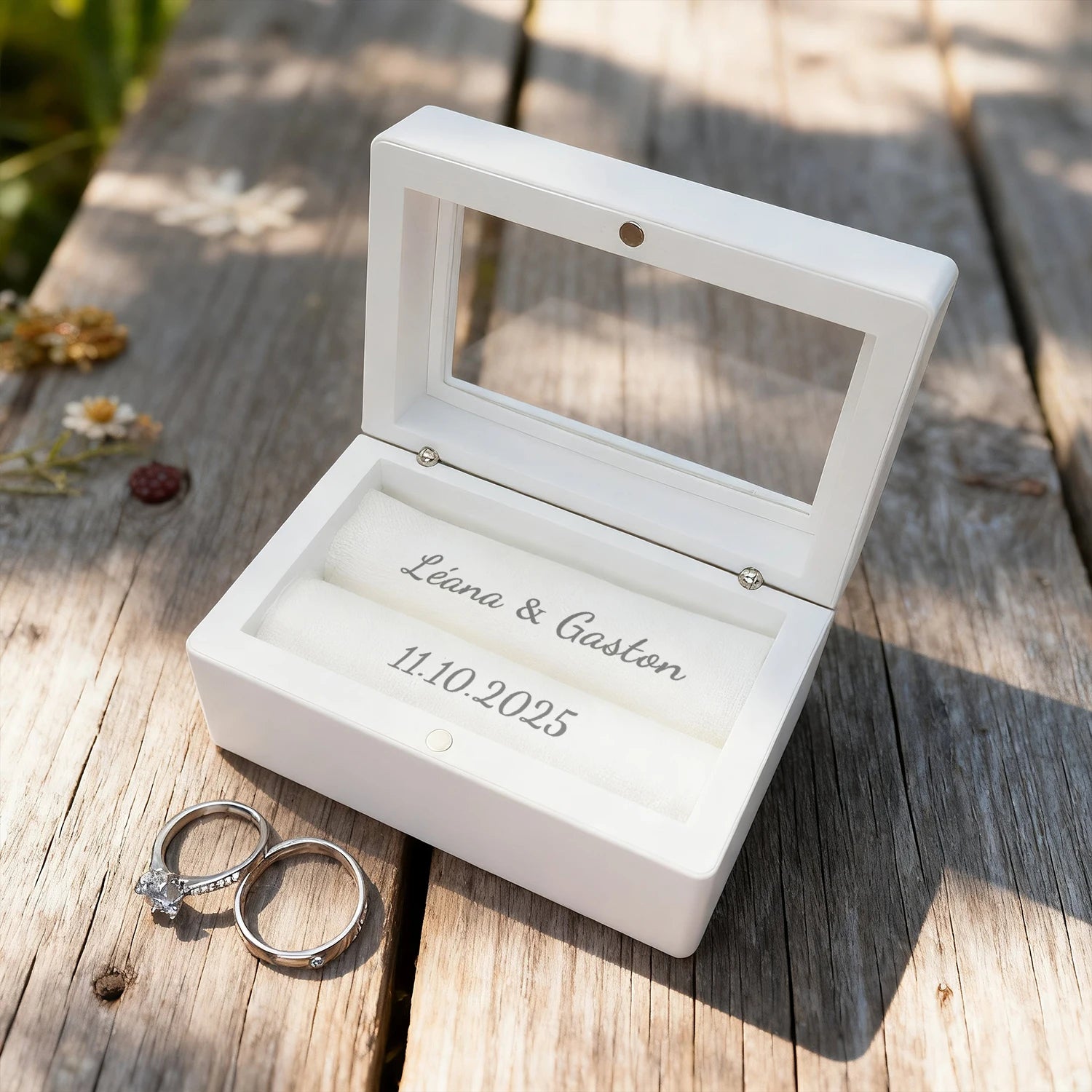 Caixa Porta-Alianças Personalizada