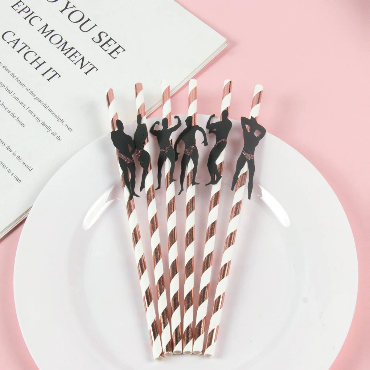 Palhinhas Decorativas para Despedida de Solteira – Pack de 6 ou 12 Unidades
