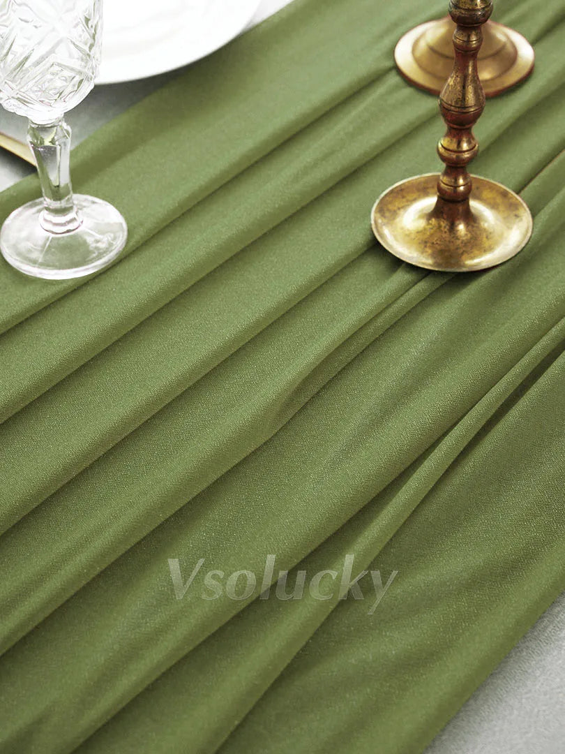 Caminho de Mesa em Gaze Luxuosa – Decoração para Casamentos e Eventos