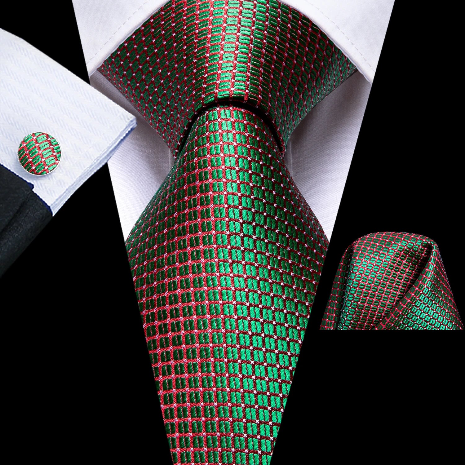 Conjunto Premium de Gravata Verde para Homem